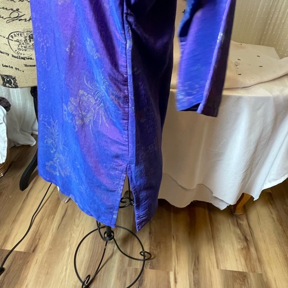 Vibrant Purple Embroidered Women's Tunic M - Picture 6 of 6